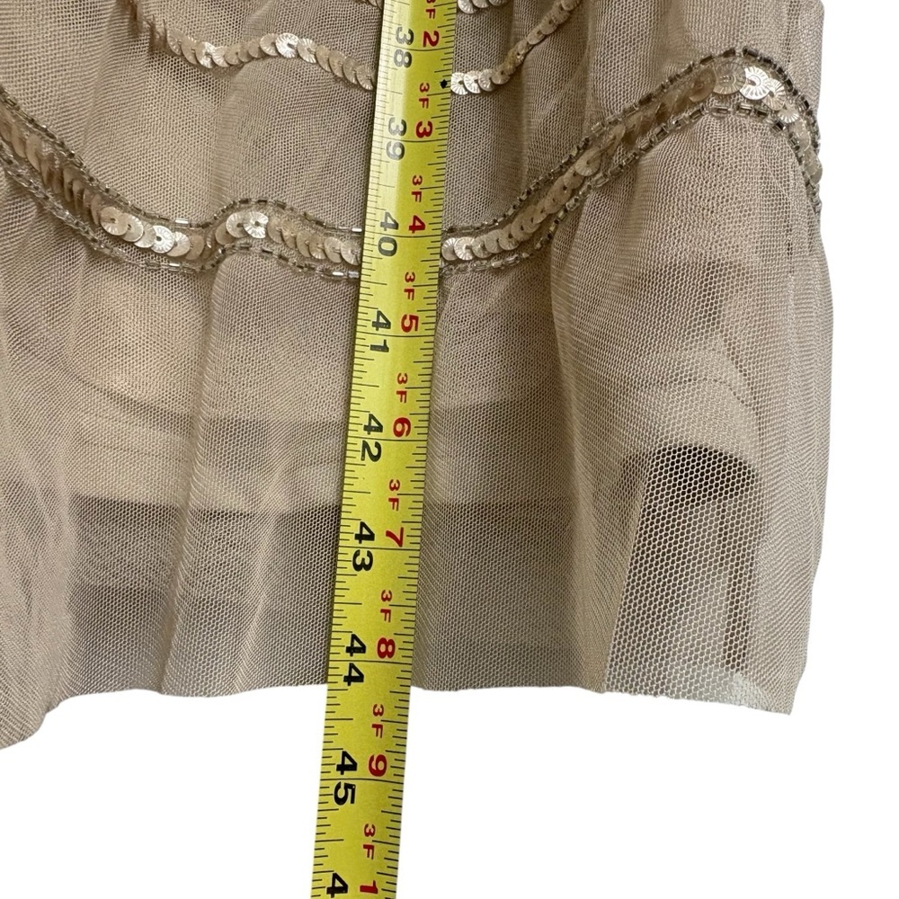 NWT Johnny Was Champagne Beaded Mesh Dress Size 4 Cocktail Party Evening Event - Picture 10 of 14